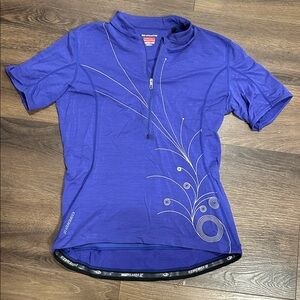 Icebreaker GT Ride With Nature Short Sleeve Cycling Jersey Top Sz L Merino Wool